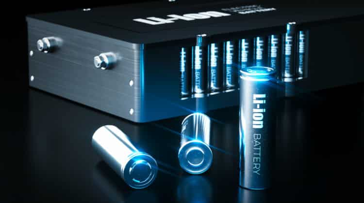 Modern lithium ion battery technology concept