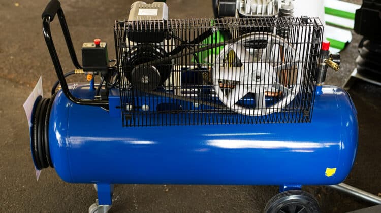 Blue compressor exposed for sale