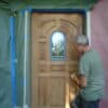 refinishing exterior wood door