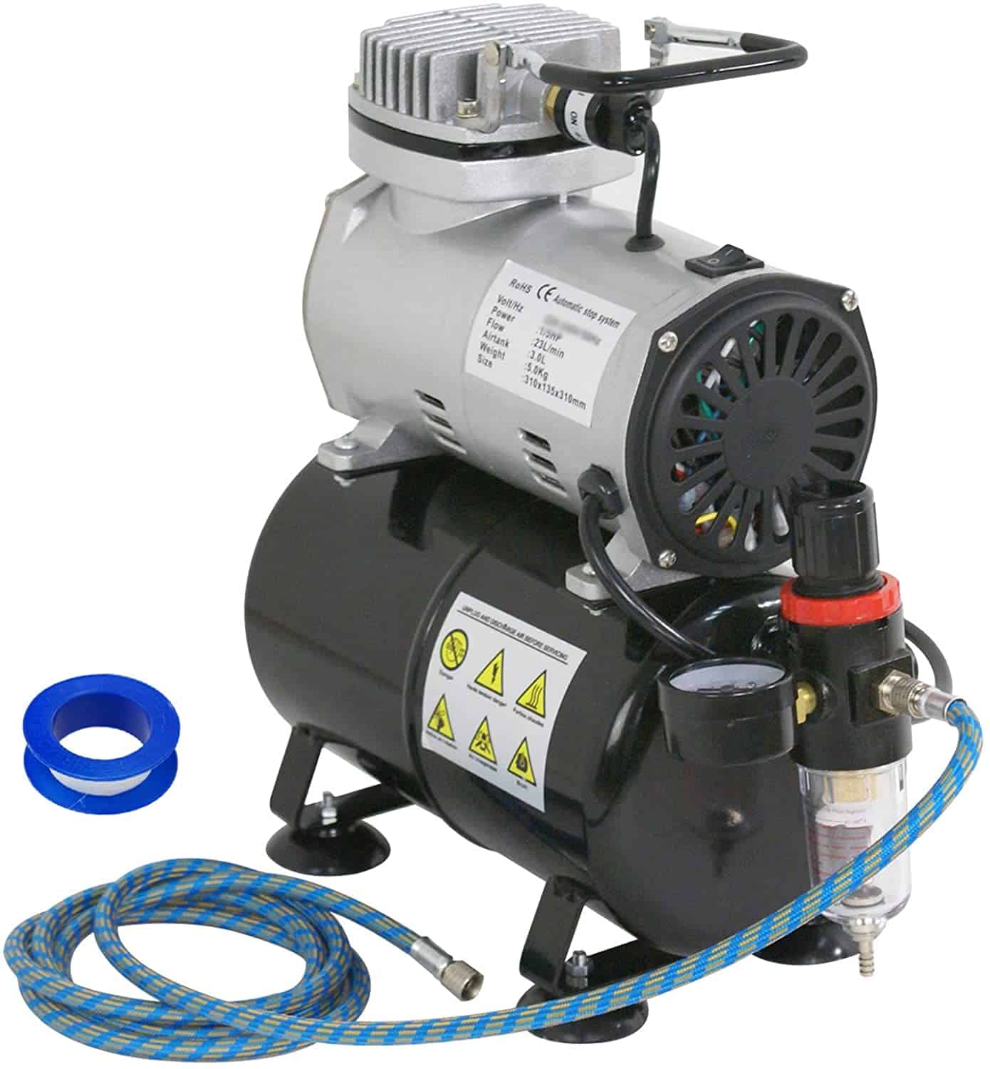 ZENY Pro 1/5 HP Airbrush Air Compressor Airbrushing Kit