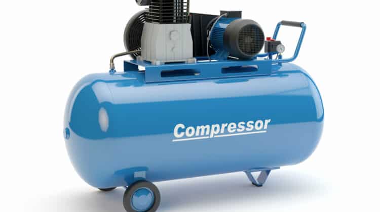 Blue Air Compressor 3D illustration