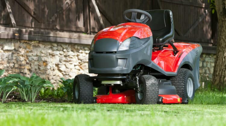 Small tractor for cutting lawn