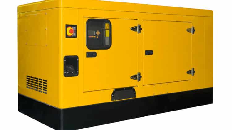Big generator isolated on a white background