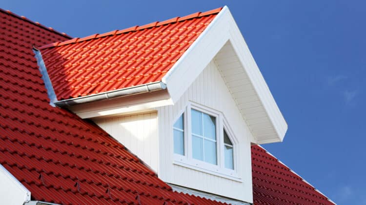 Red tiled roof with dormer