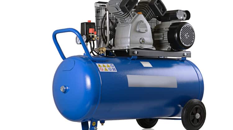 New air compressor on a white background