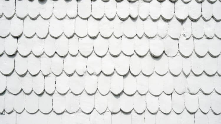 Tiled shingle texture background Overlay rough white wall