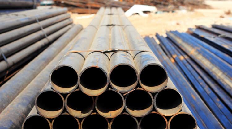 Structural steel pipe for construction