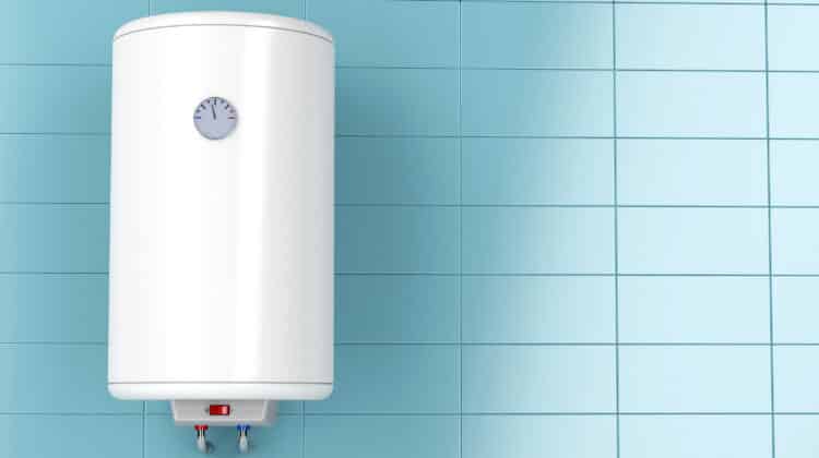 Electric water heater in the bathroom