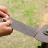 Lawn mower blade sharpening