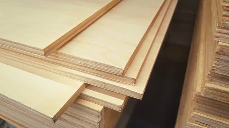 Plywood sheets in the store